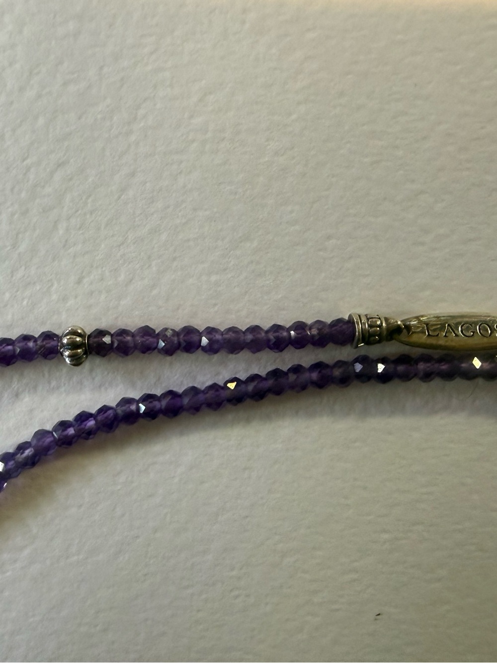 Lagos Amethyst caviar beaded necklace - Picture 5 of 10
